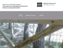 Tablet Screenshot of mccoysfenceco.com